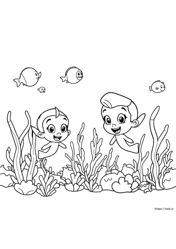 Bubble Guppies Coloring