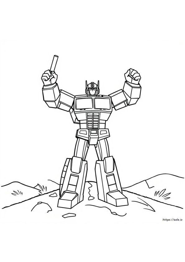 Optimus Prime Para Colorear Imprimible Gratis