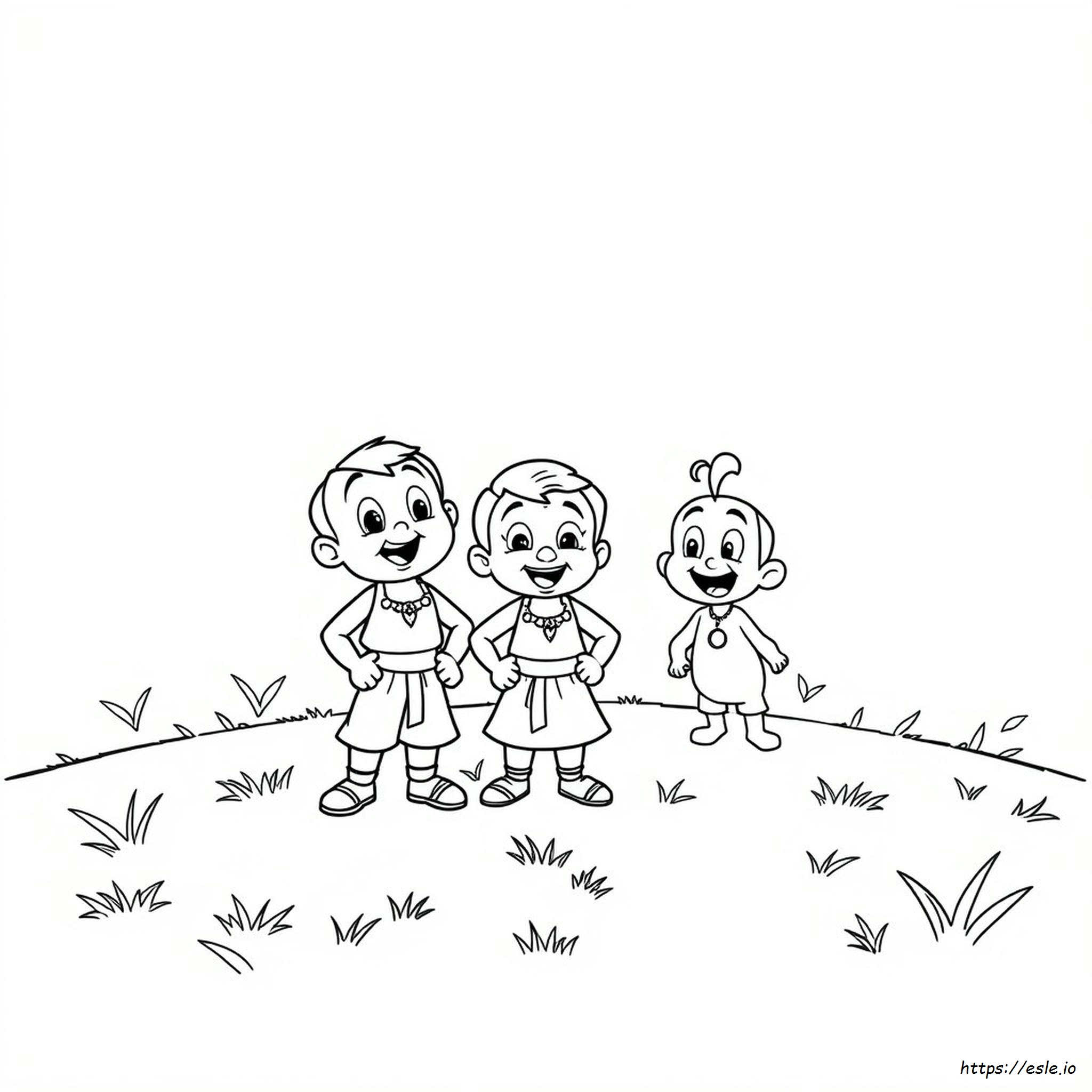 Gambar Mewarnai Chhota Bheem