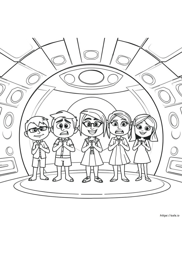 Inside Out -Tunne-Värityssivut Tulostettavaksi