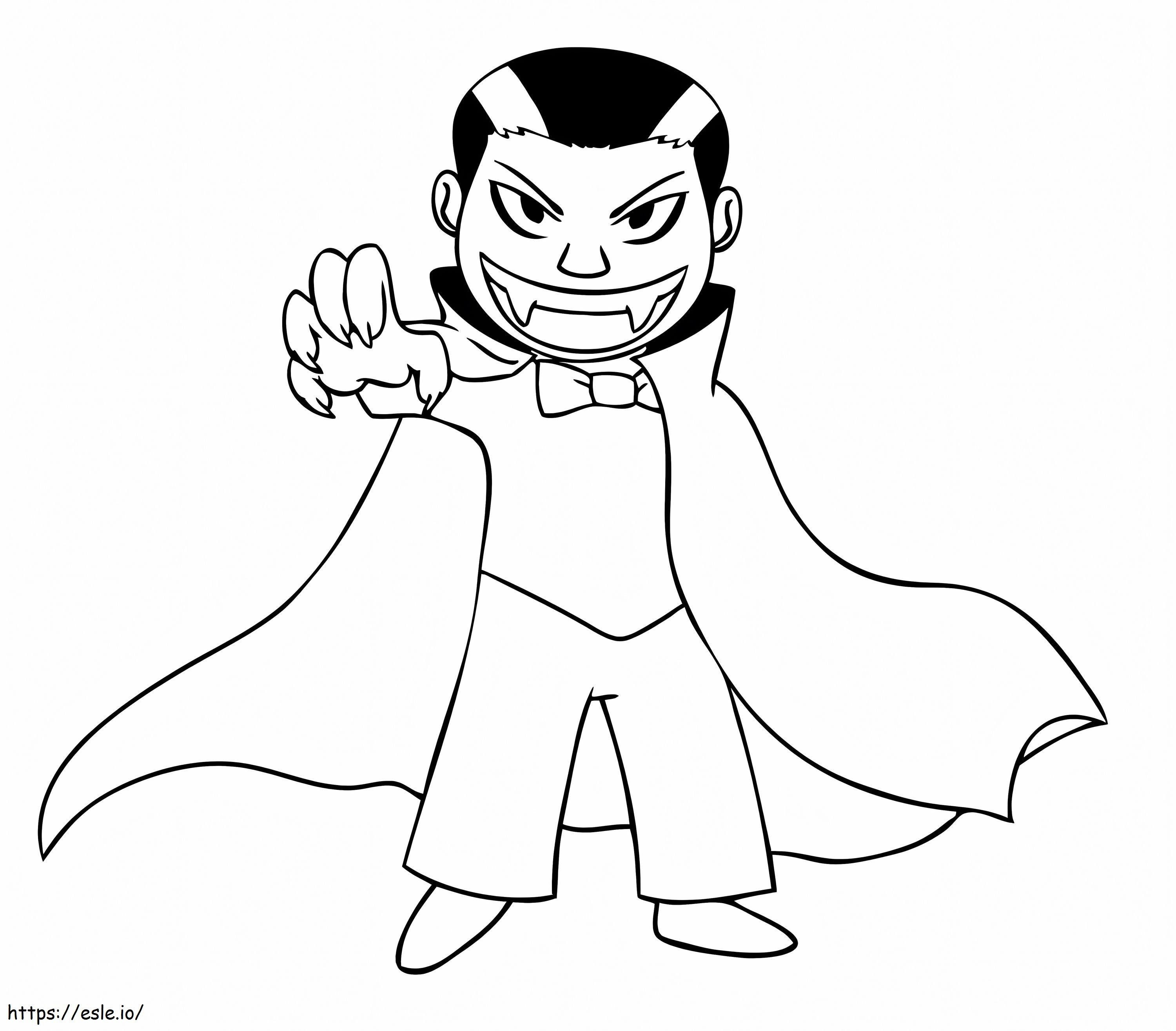 Funny Vampire coloring page