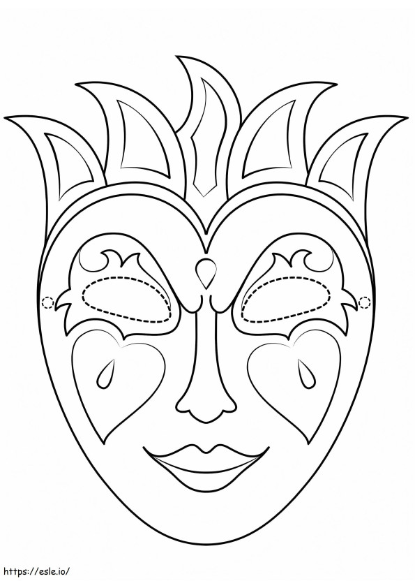 Mardi Gras Mask coloring page