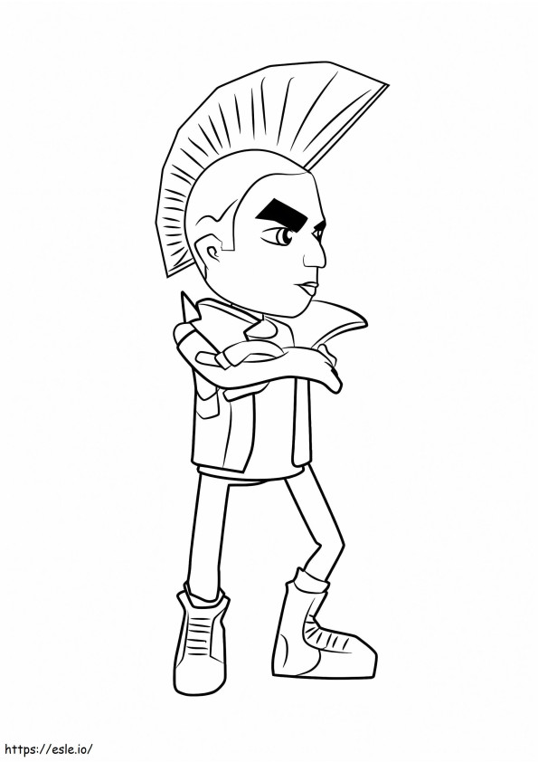 Spike From Subway Surfers coloring page