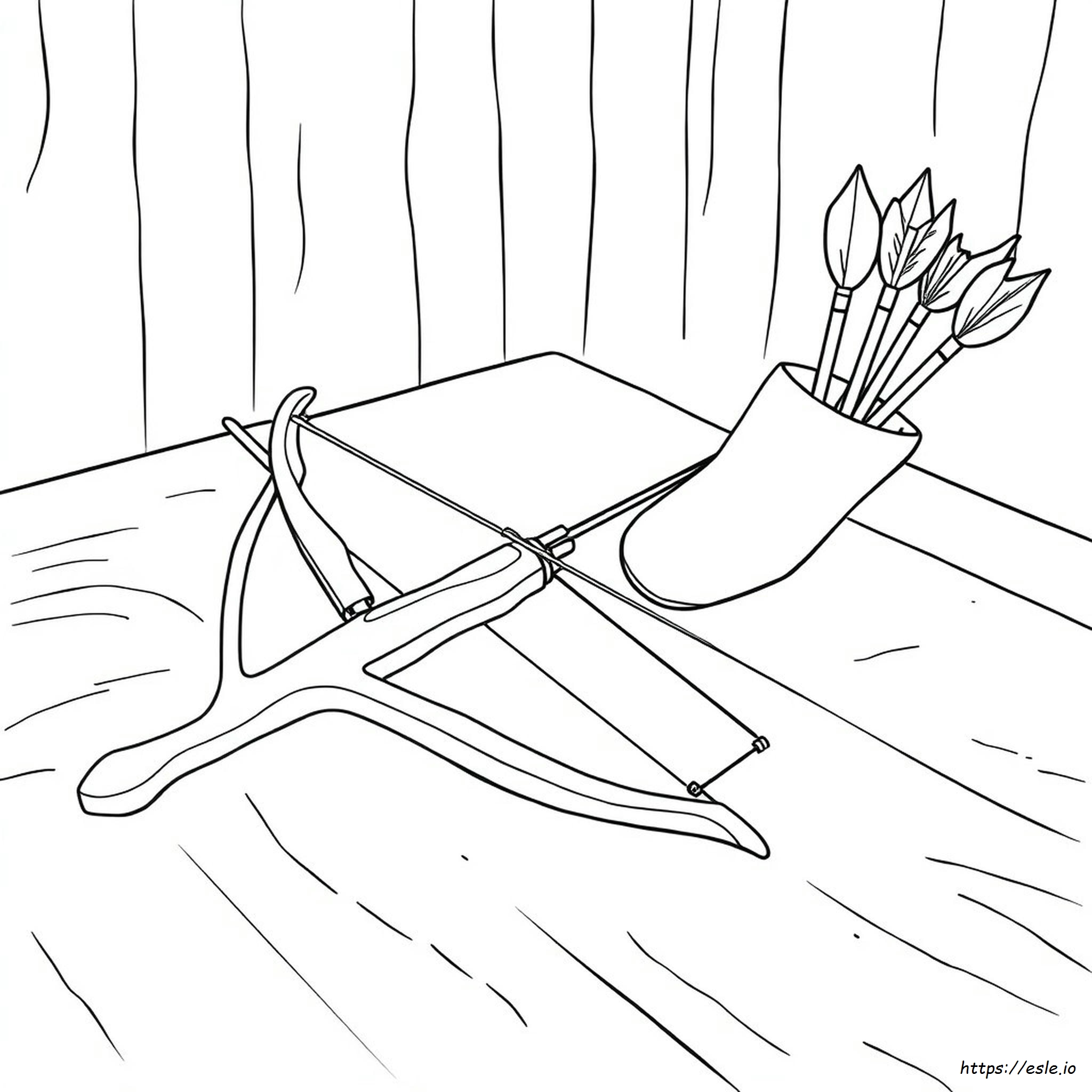 Printable Bow And Arrow Coloring Page