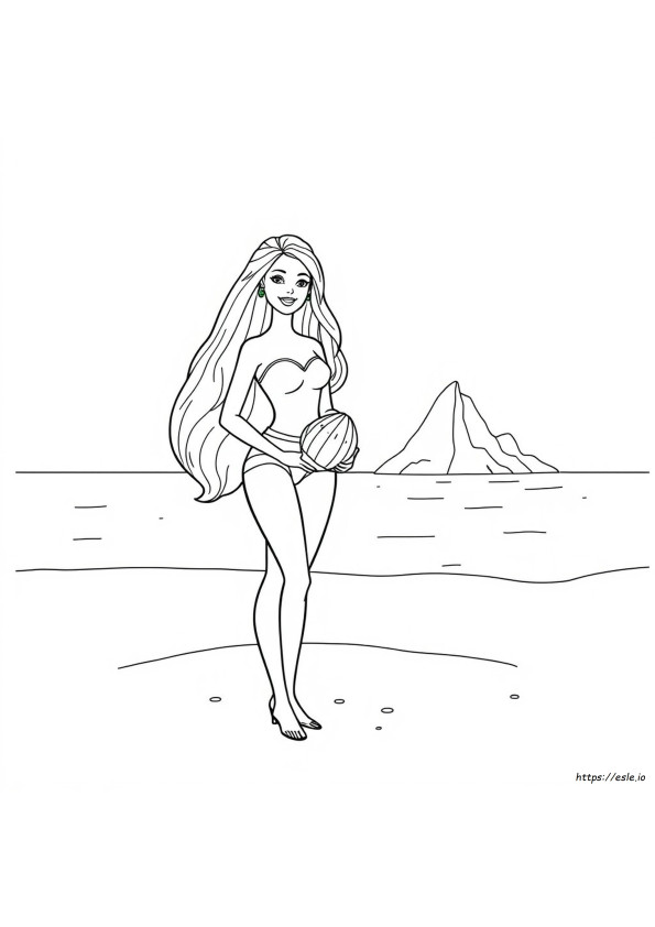 Barbie Kleurplaat Printen