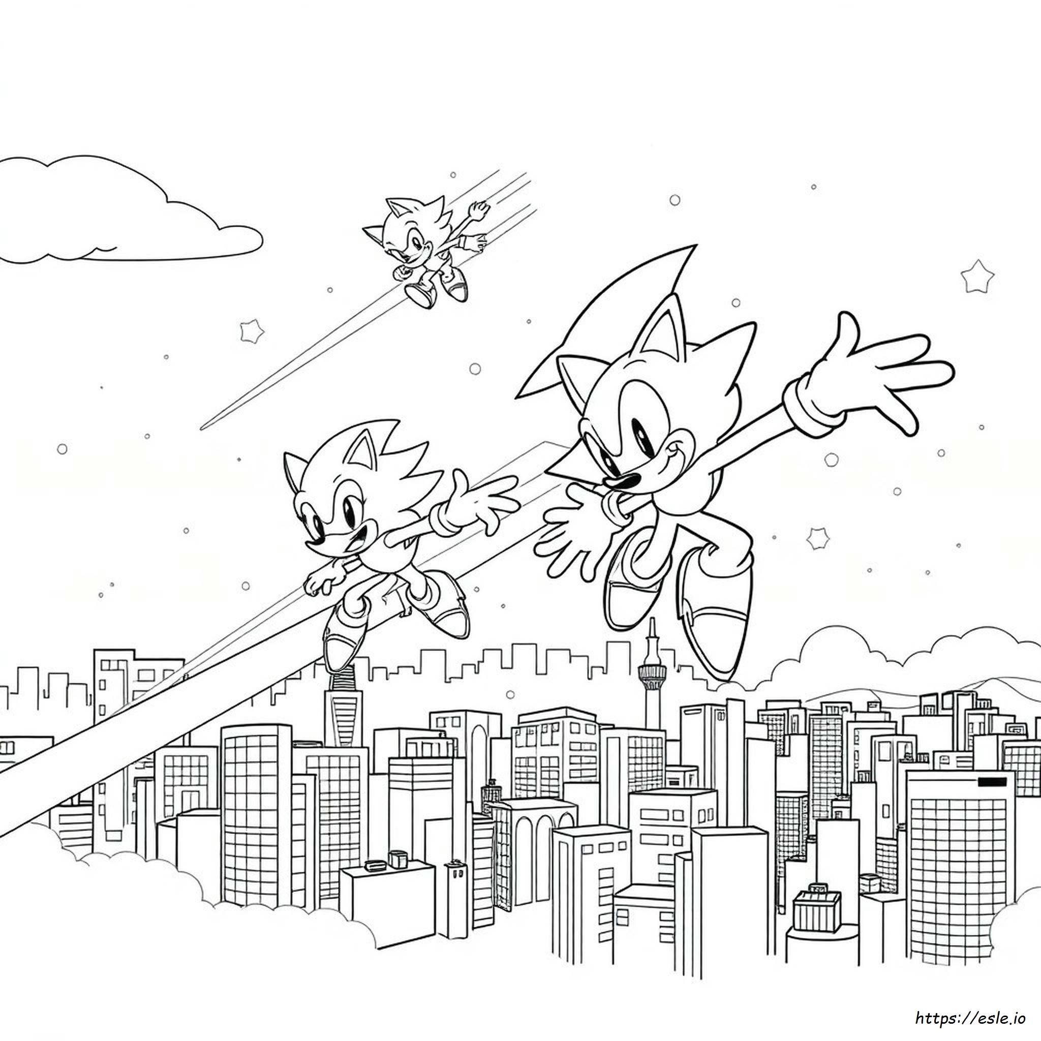 Super Sonic Coloring Pages Free