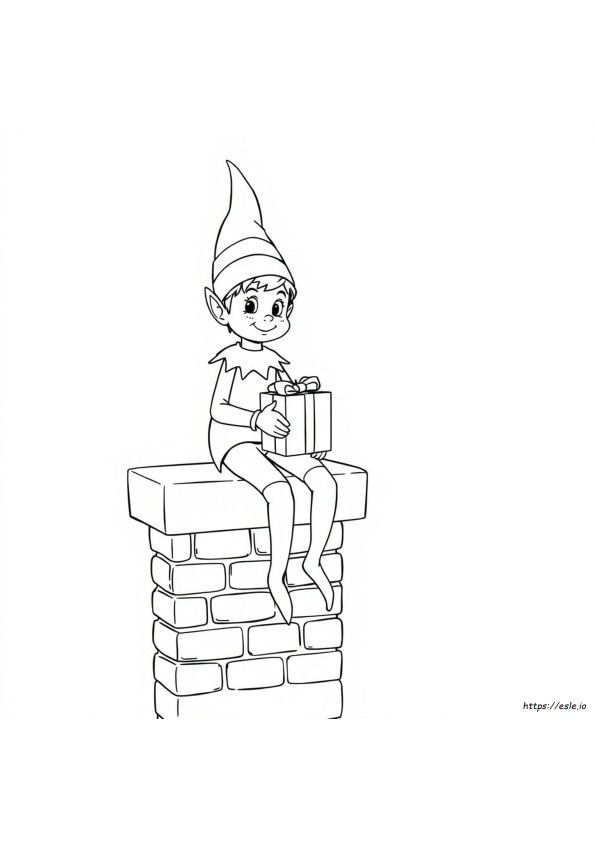 Elf On The Shelf Colouring