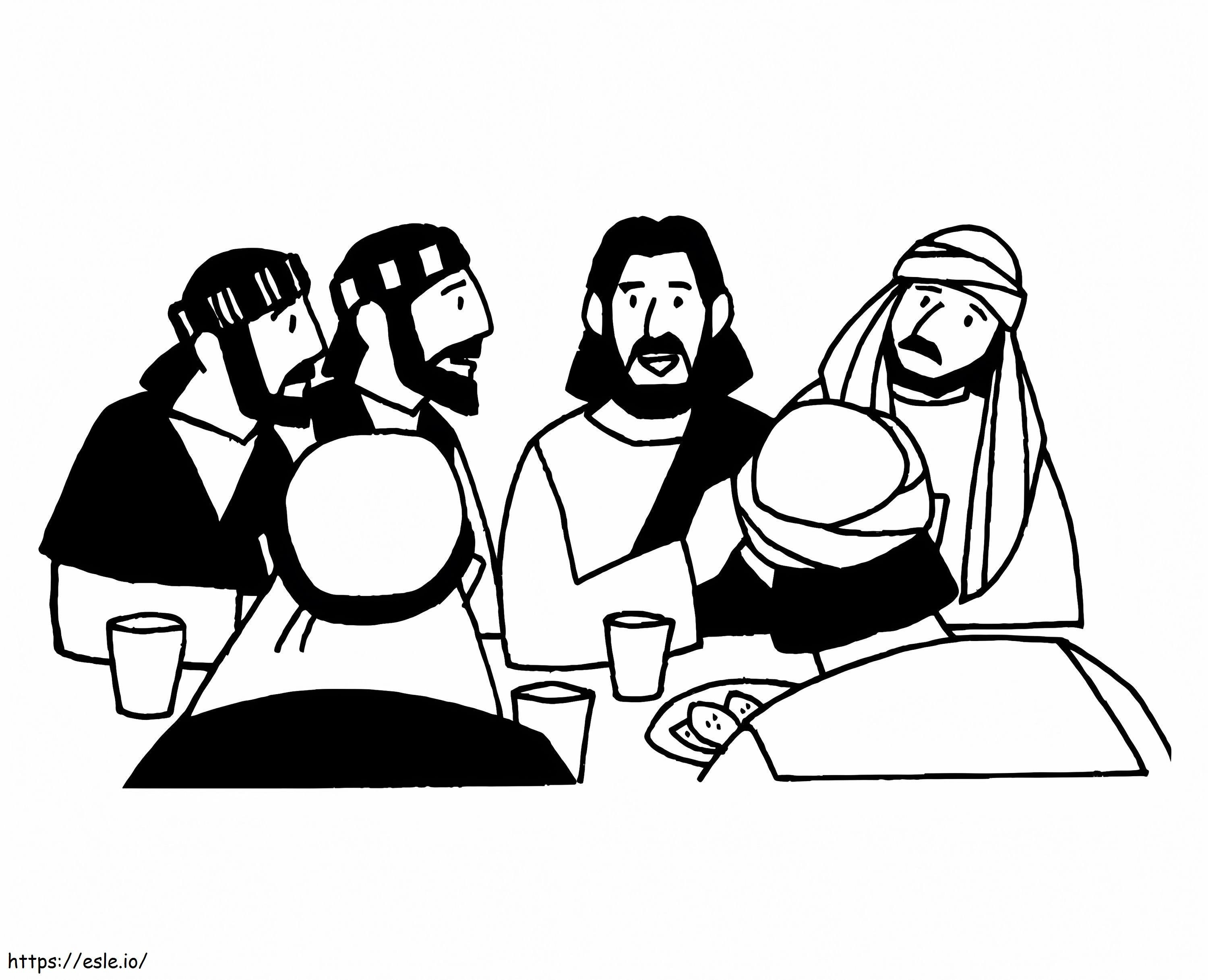 Last Supper 7 coloring page