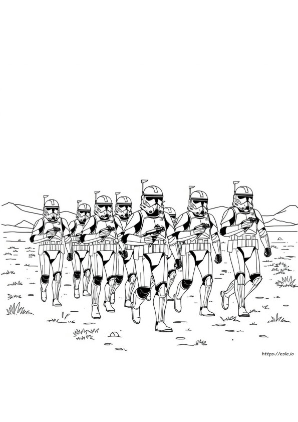 Clone Trooper Colouring Pages