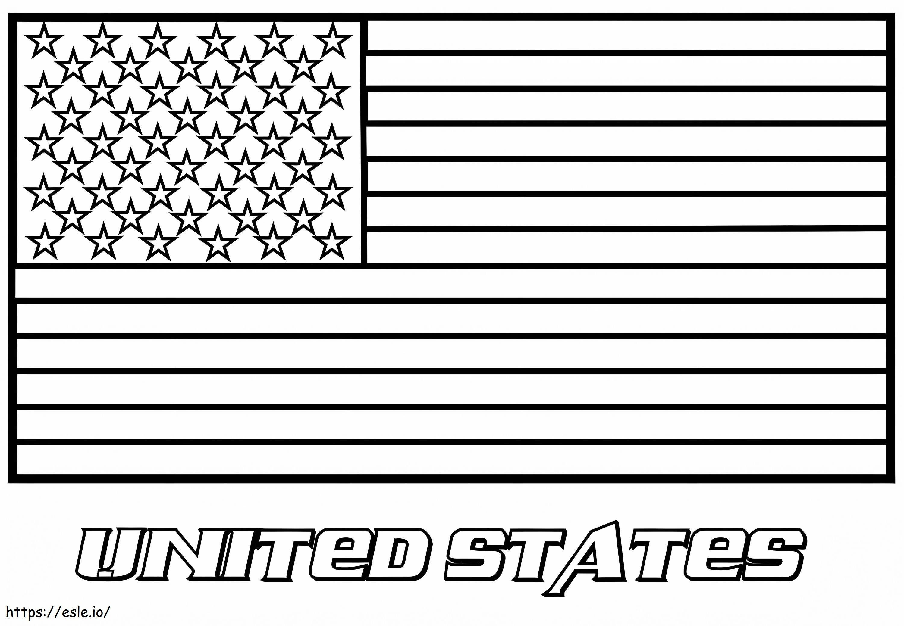 米国の国旗 ぬりえ - 塗り絵