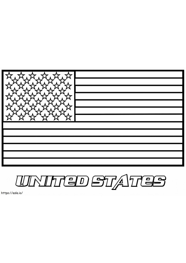 United States Flag coloring page