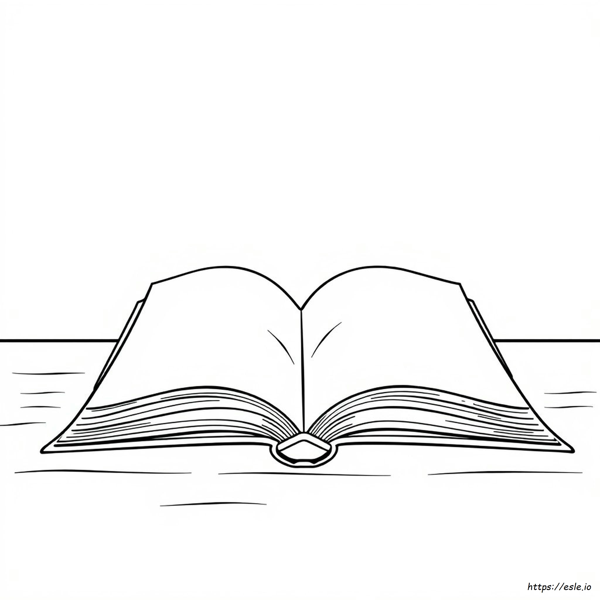 Coloring Page Of An Open Book
