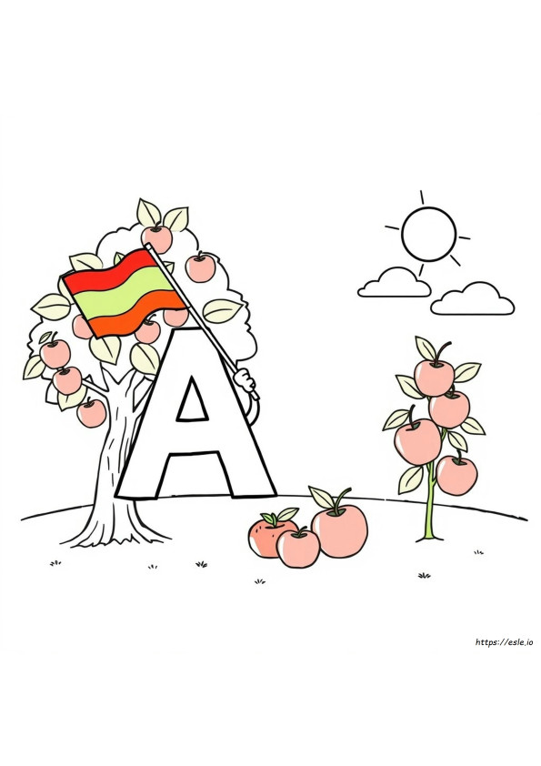 Una Mela Da Colorare
