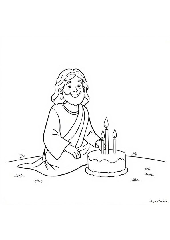 Happy Birthday Jesus Coloring Page Free