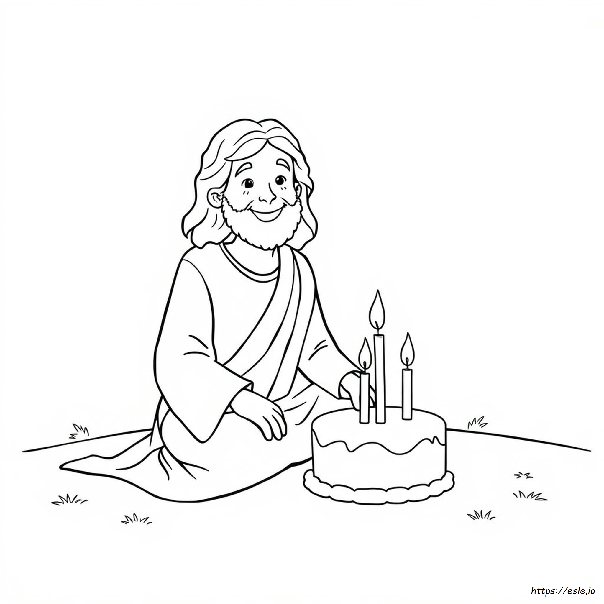 Happy Birthday Jesus Coloring Page Free