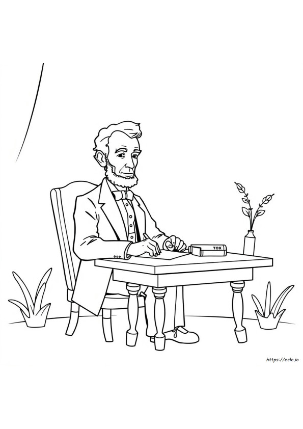 Abraham Lincoln Värityskuvat Tulostettava