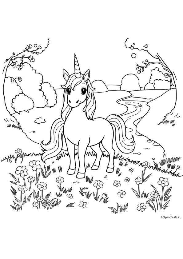 Bluey Unicorn Coloring Page