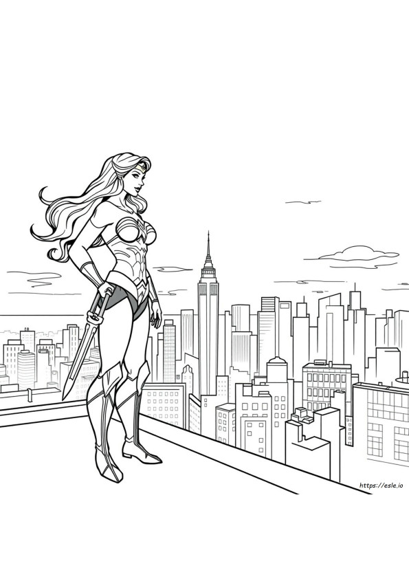 Wonder Woman Coloring Picture