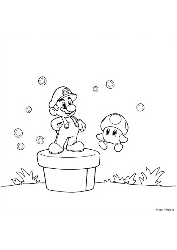 Värityskuva Mario-Sieni Piirustus