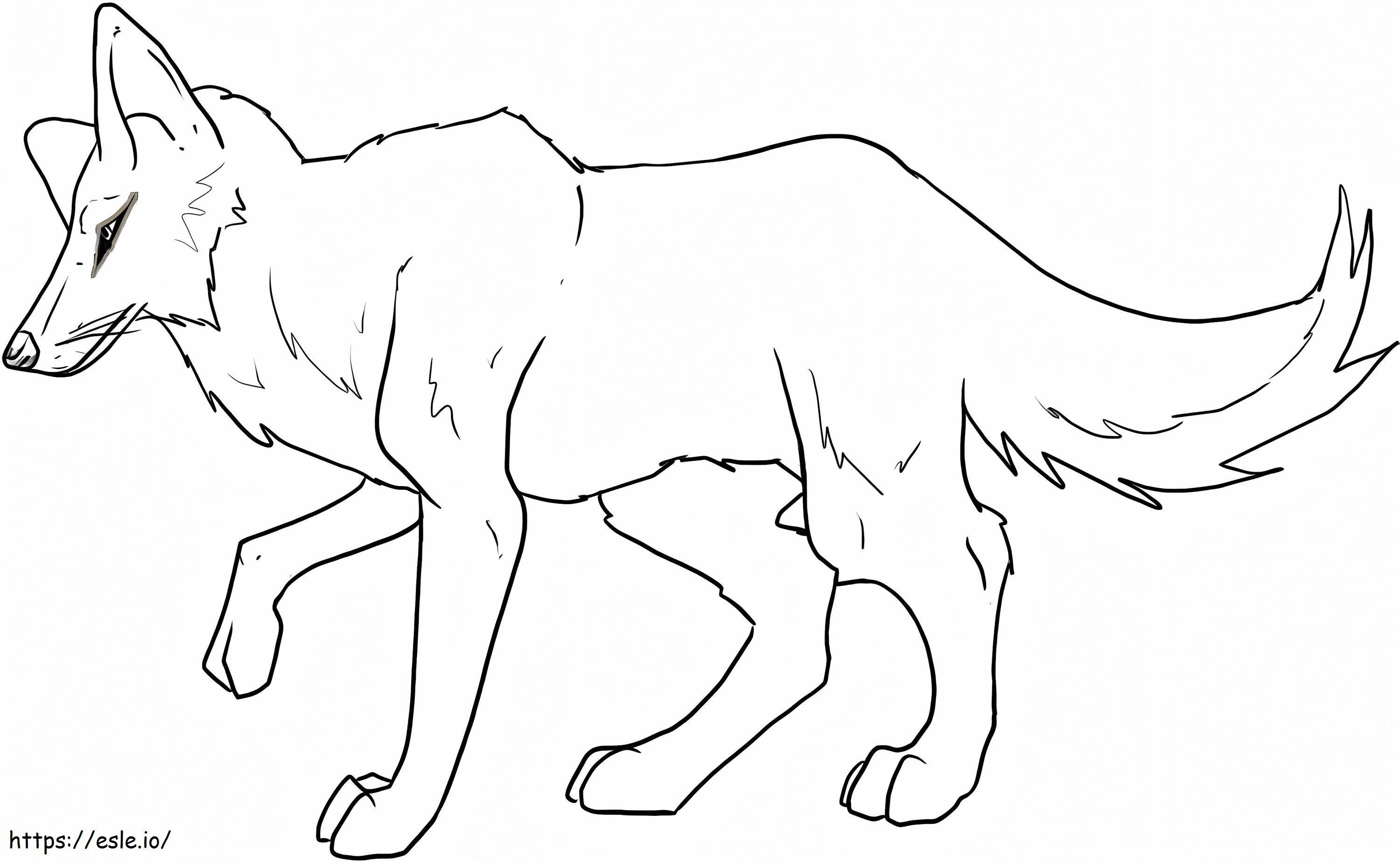 Clever Coyote coloring page