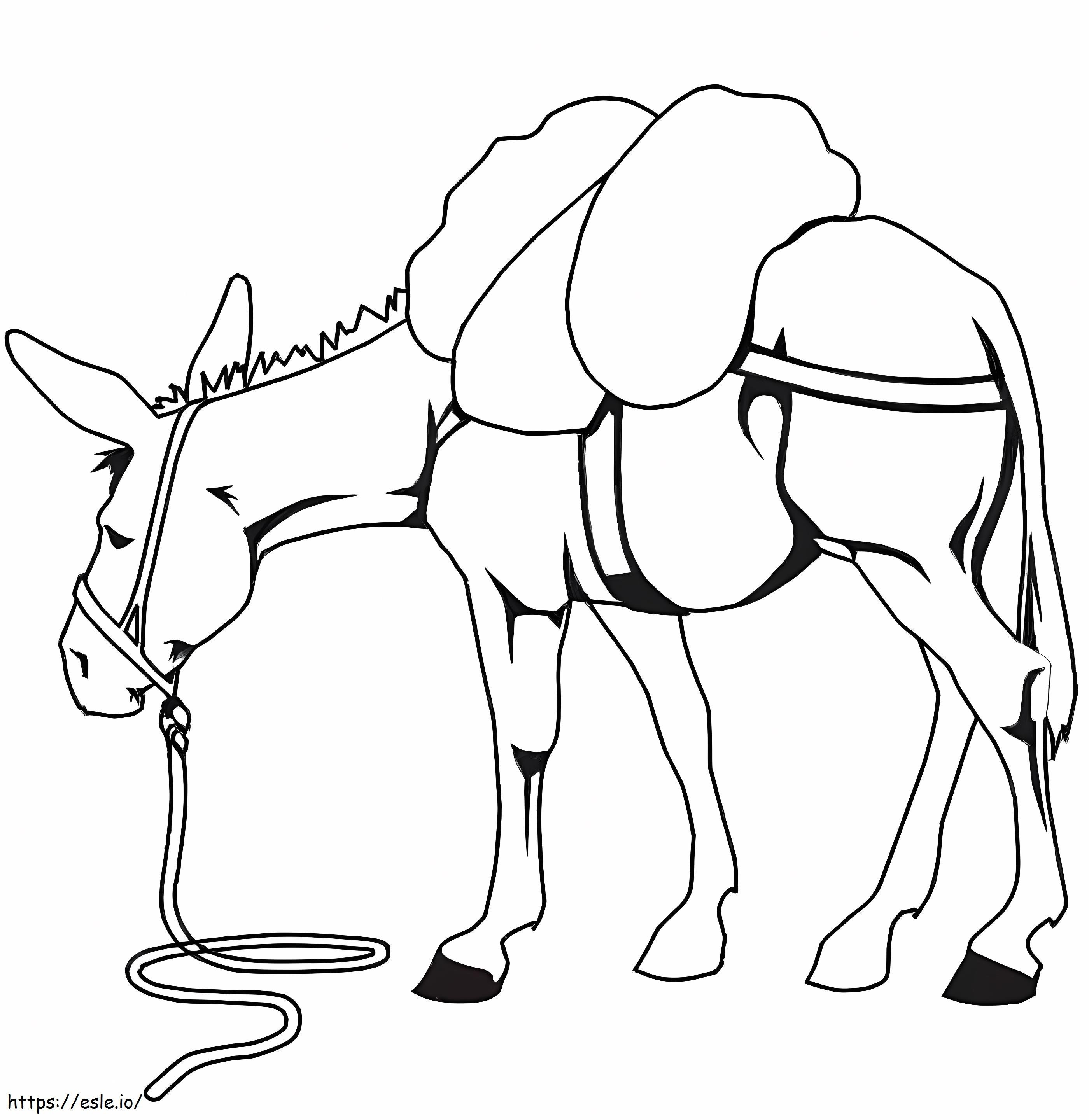 Free Donkey coloring page