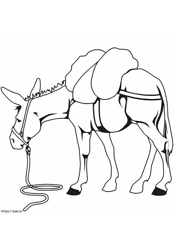 Free Donkey coloring page