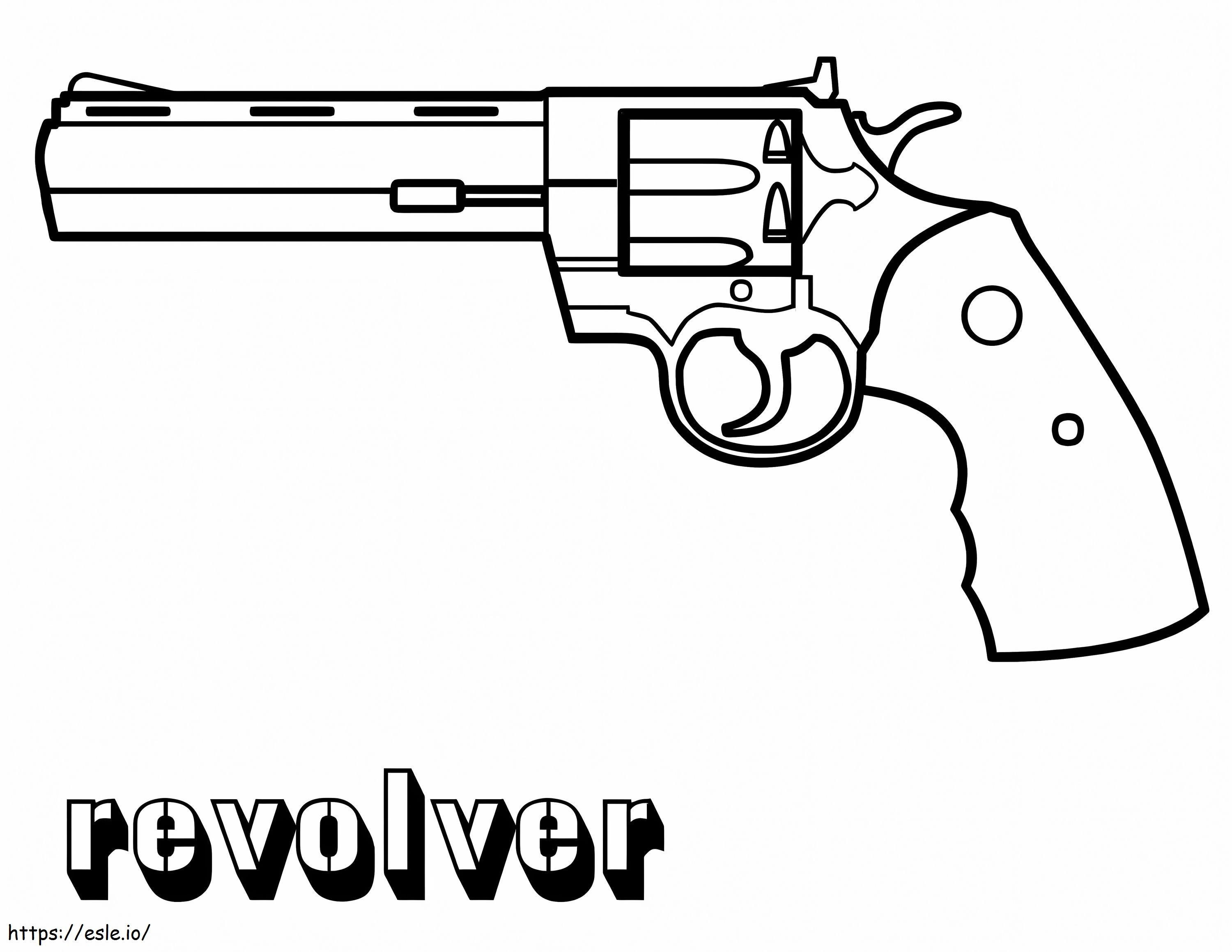 Coloriage Revolver à imprimer dessin