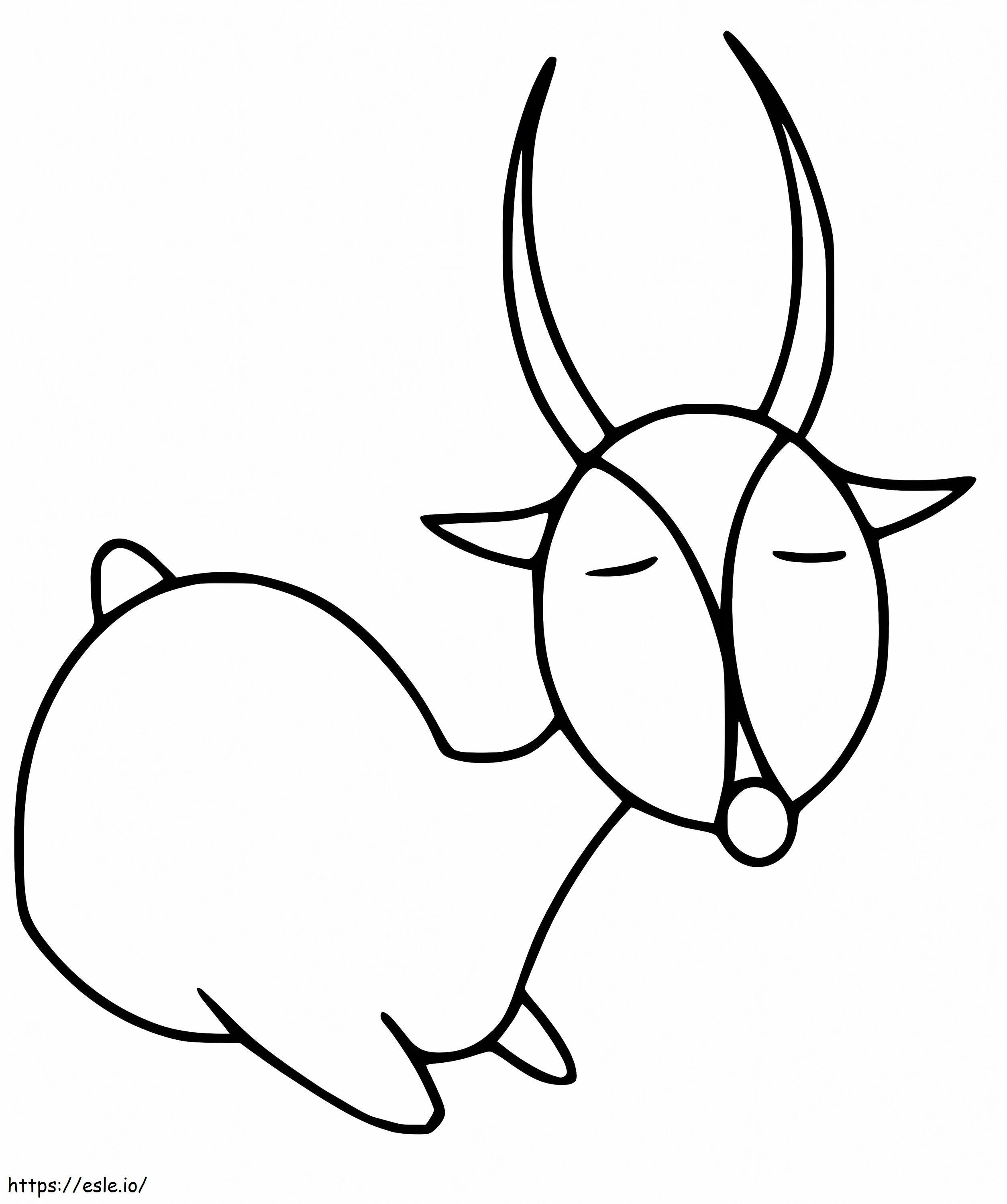 Antilope semplice da colorare