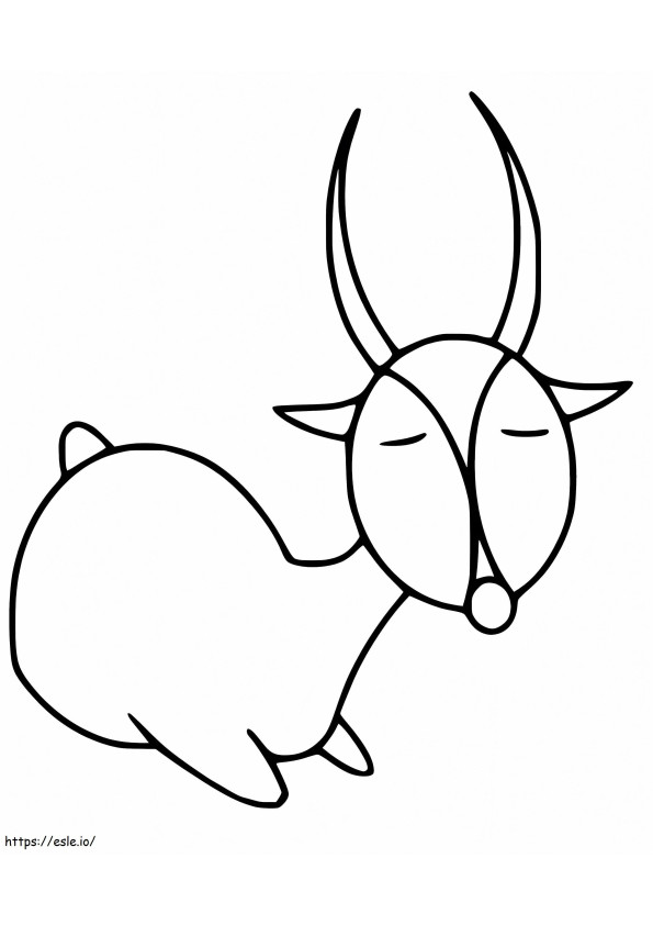 Simple Antelope coloring page