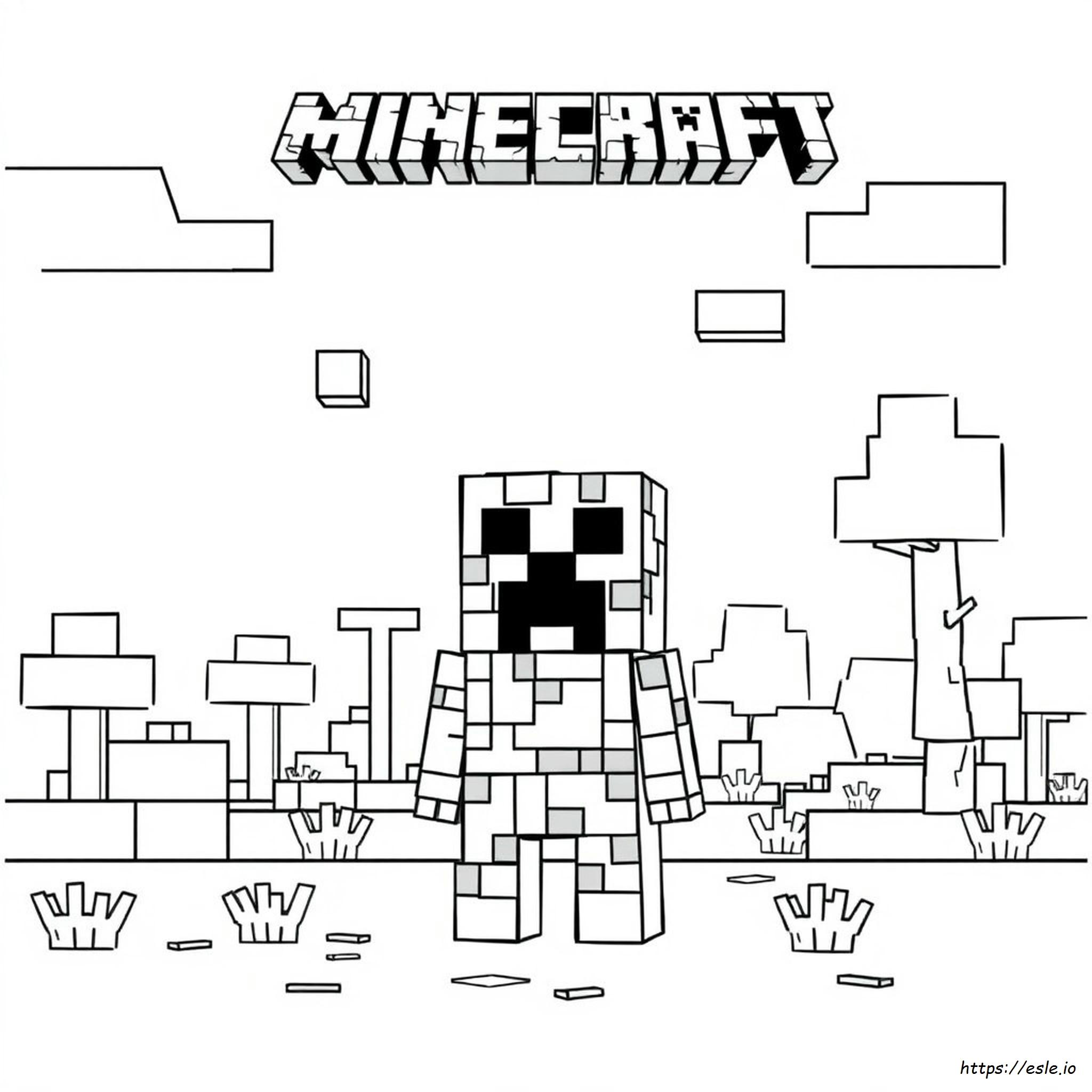 Minecraft Creeper Printable Coloring Pages
