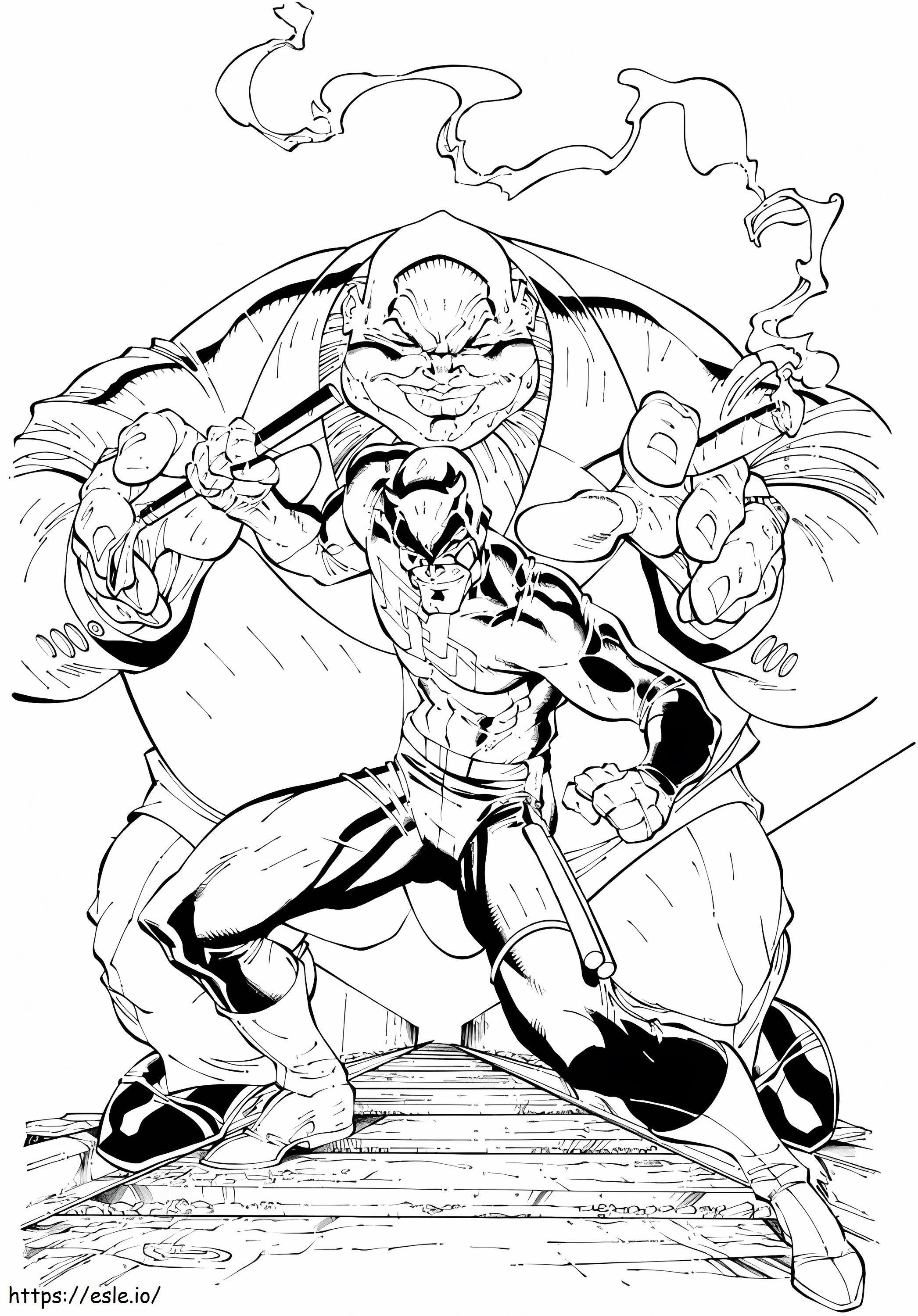 Kingpin And Daredevil coloring page
