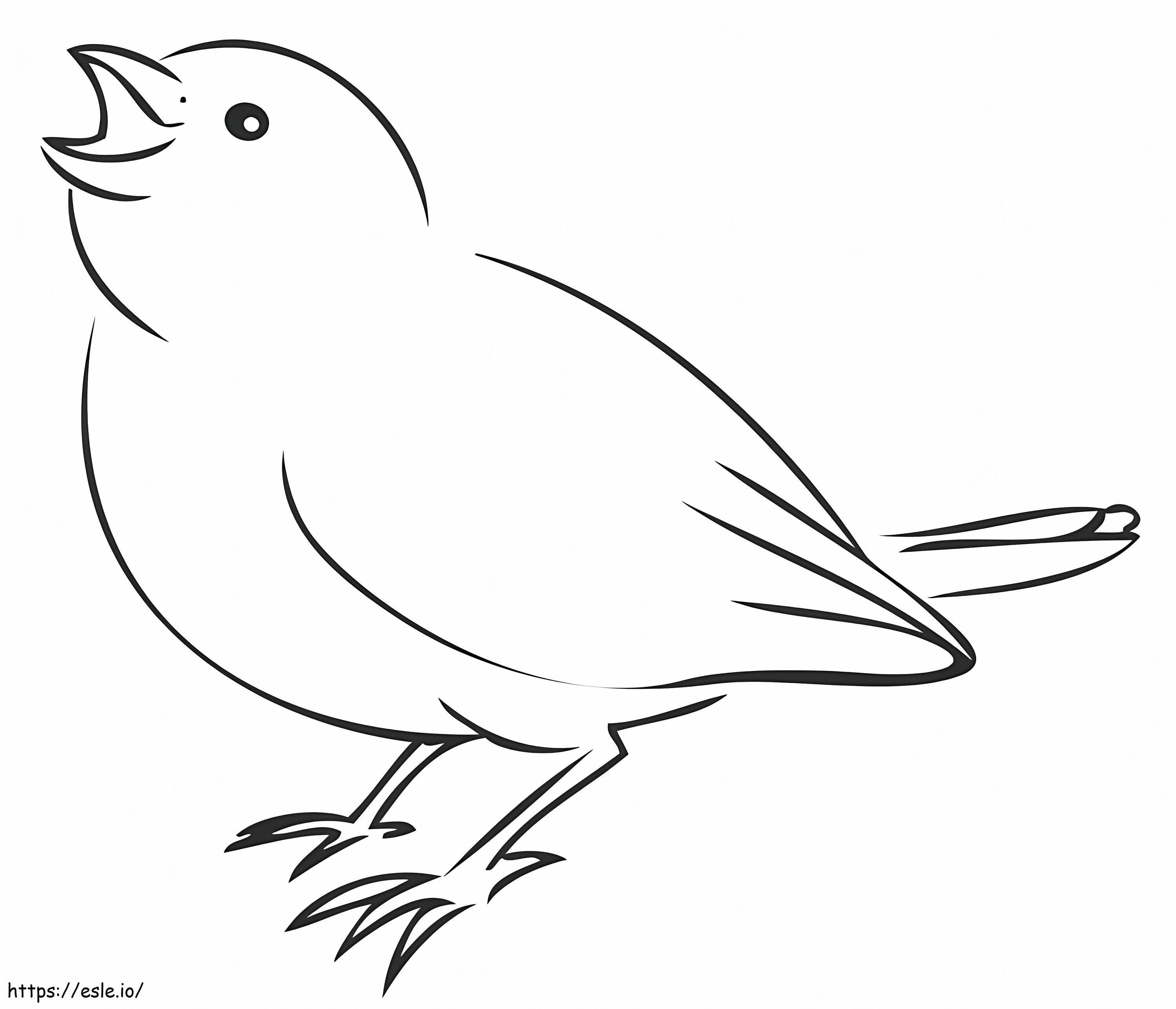 Simple Sparrow coloring page