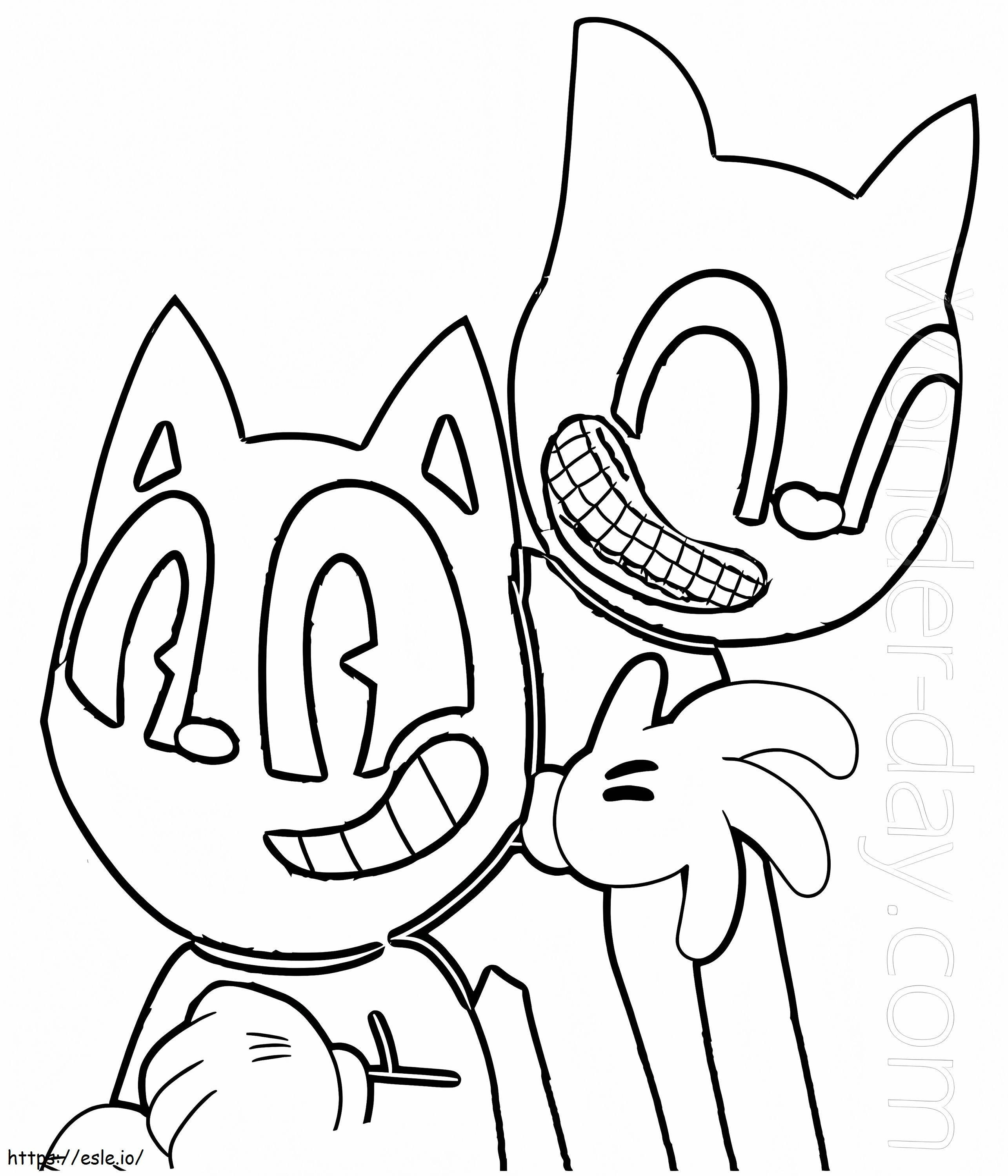 Cartoon Cats coloring page