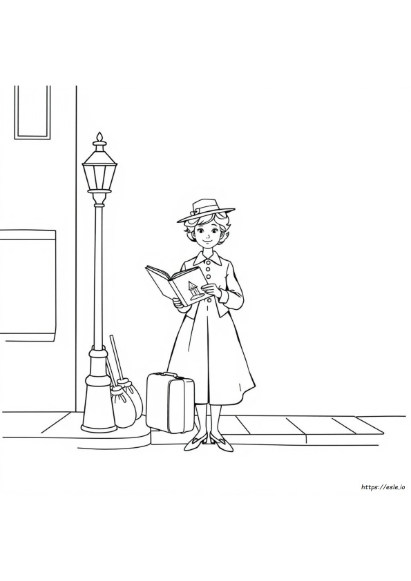 Planșe De Colorat Gratuite Cu Mary Poppins