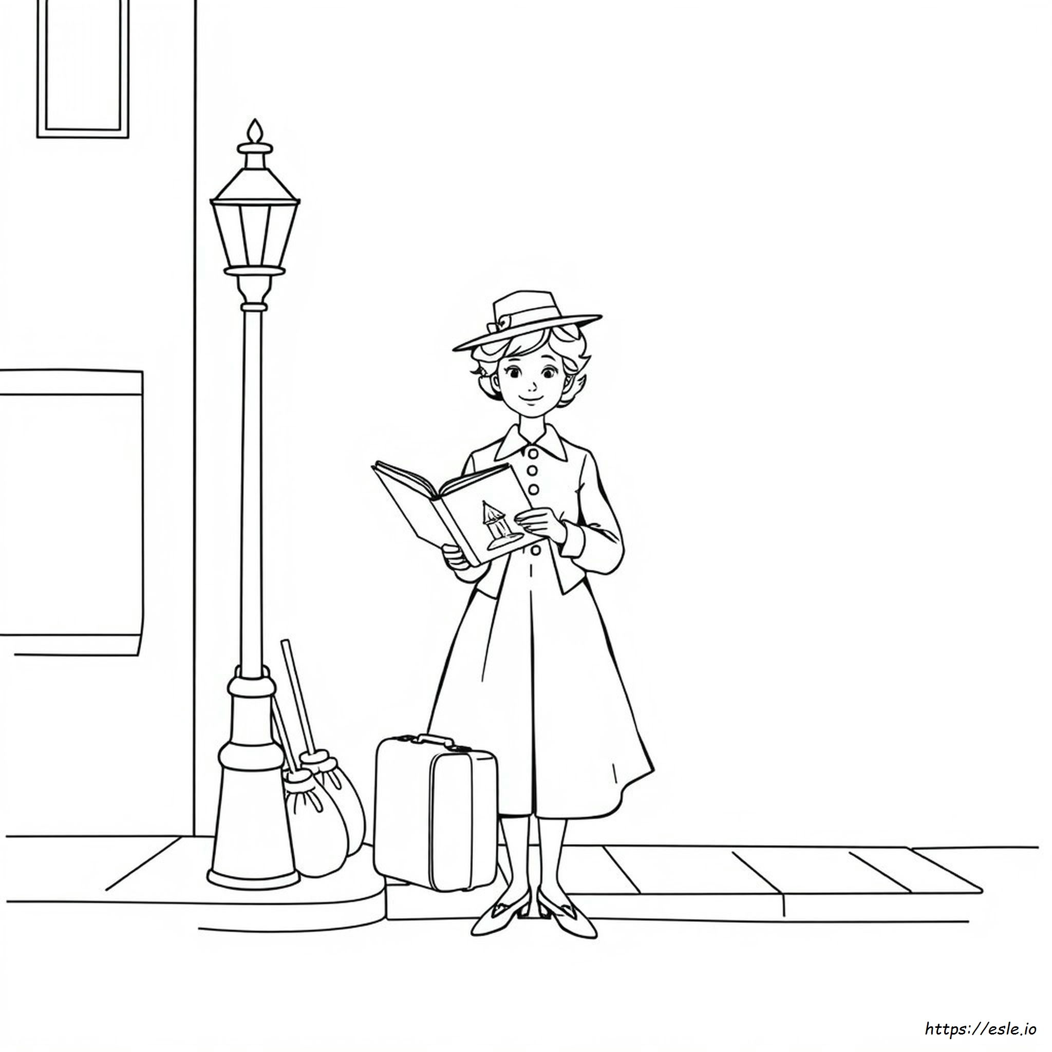 Páginas Para Colorear De Mary Poppins Gratis