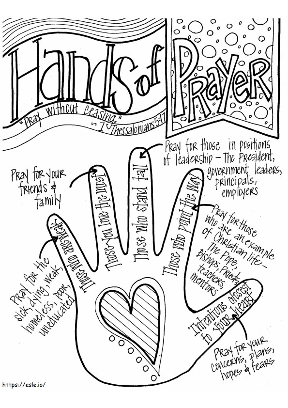 Hands Of Prayer coloring page