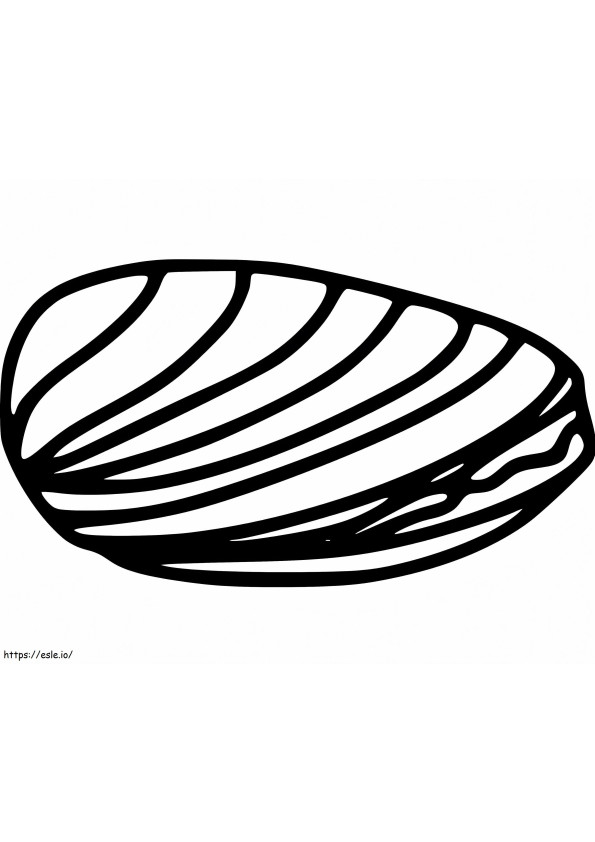 Simple Mussel coloring page