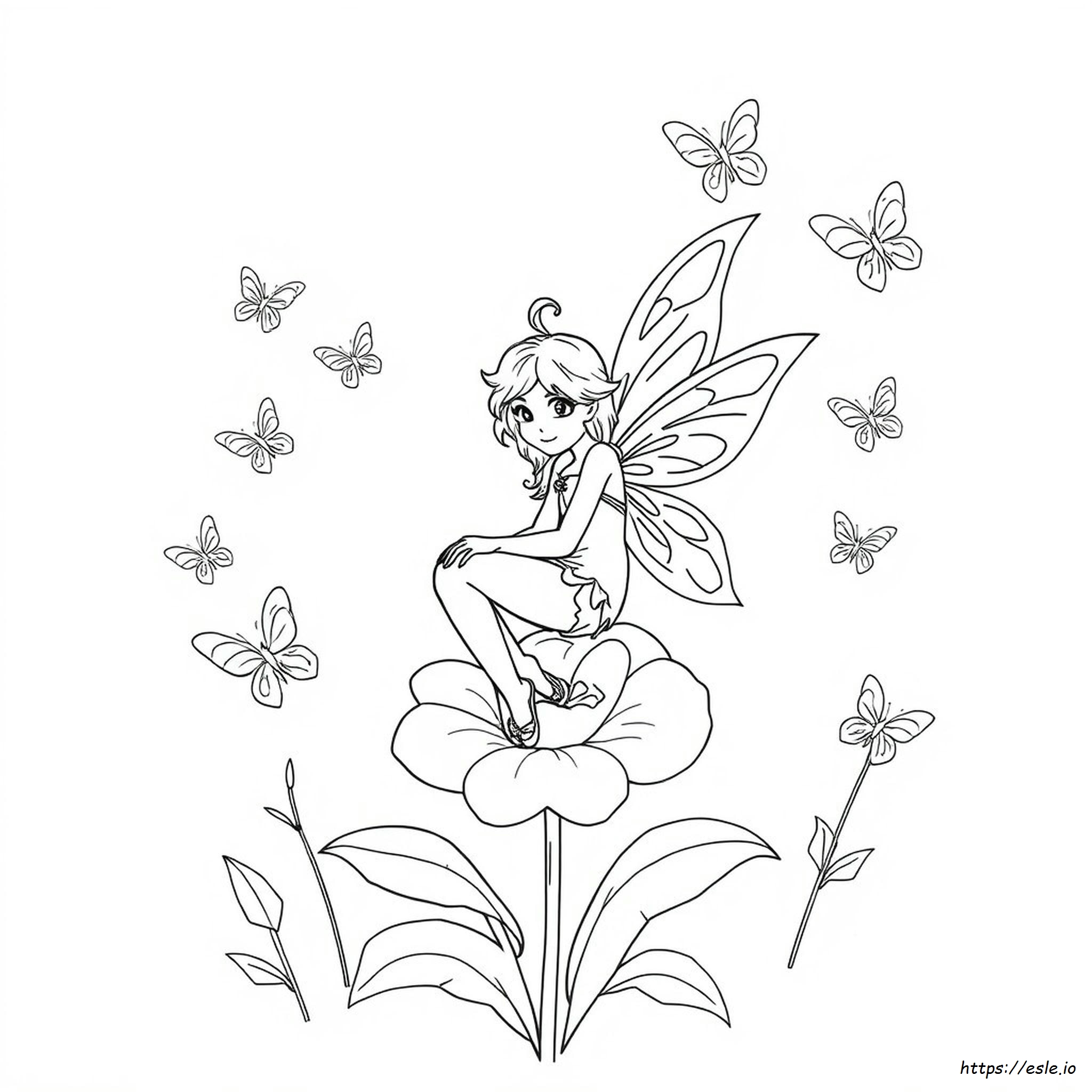 Fairy Drawing For Colouring