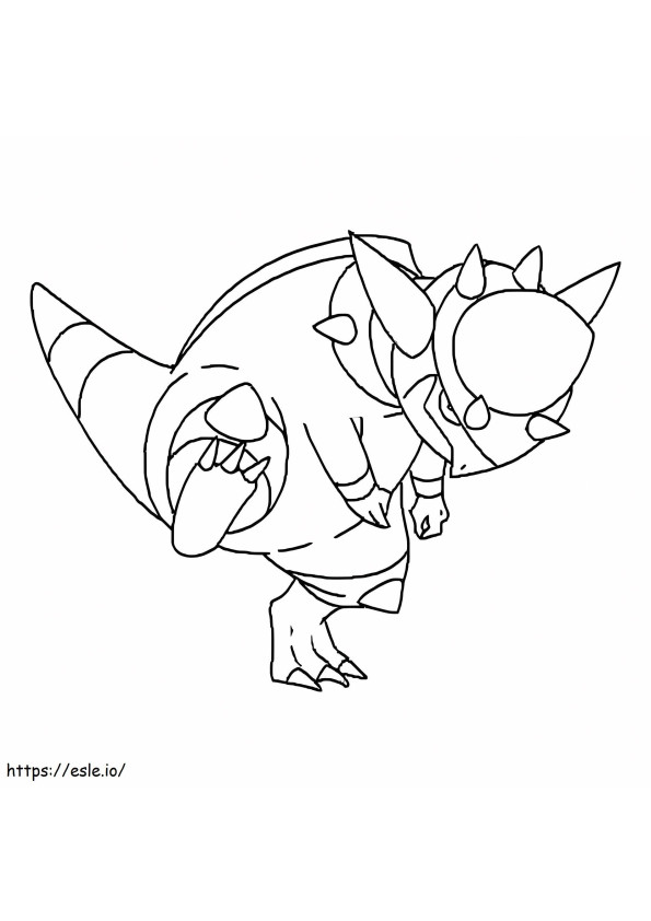 Printable Rampardos Pokemon coloring page