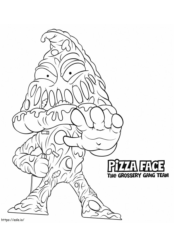 Pizza Face Grossery Gang Gambar Mewarnai