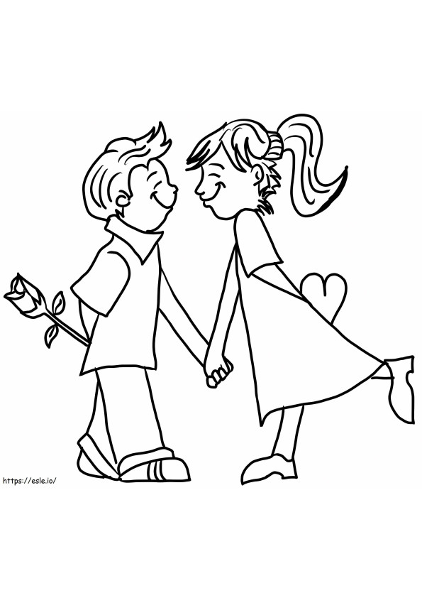 In Love coloring page