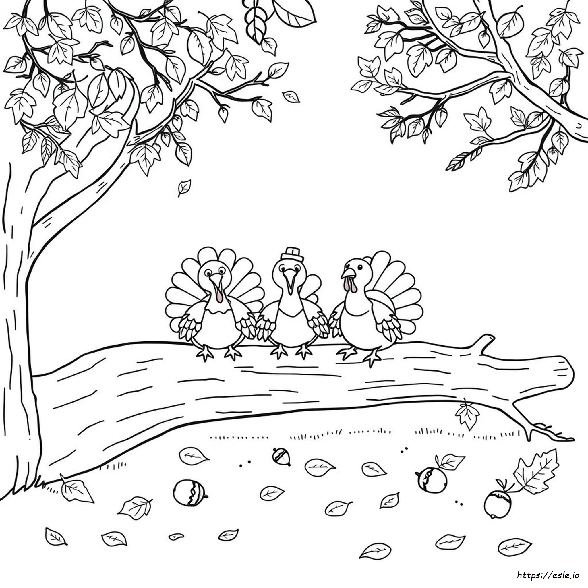 Fall Coloring Free Printable Cute Thanksgiving Coloring Pages