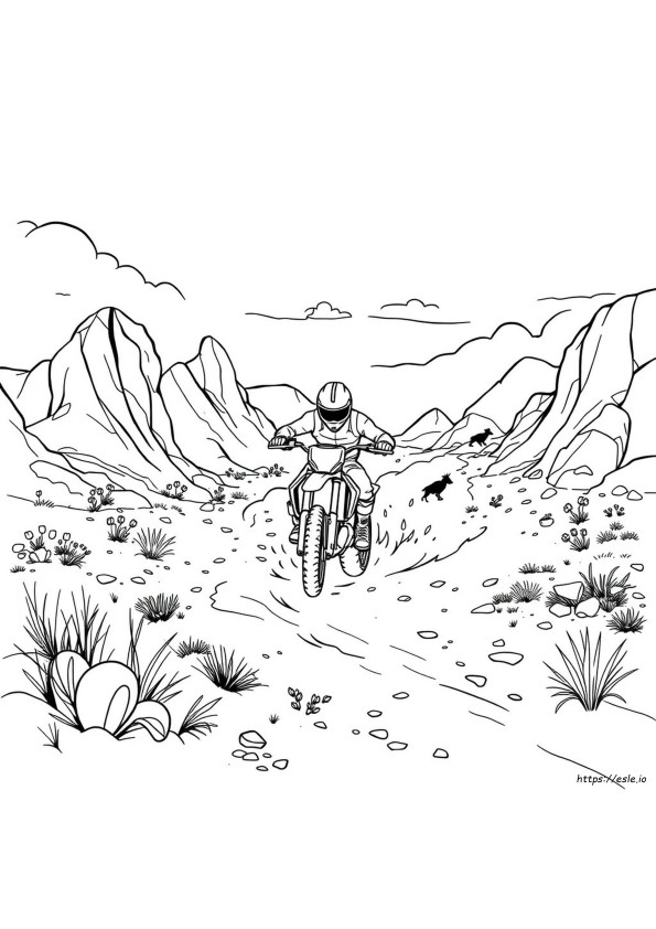 Dirt Bike Ausmalbild