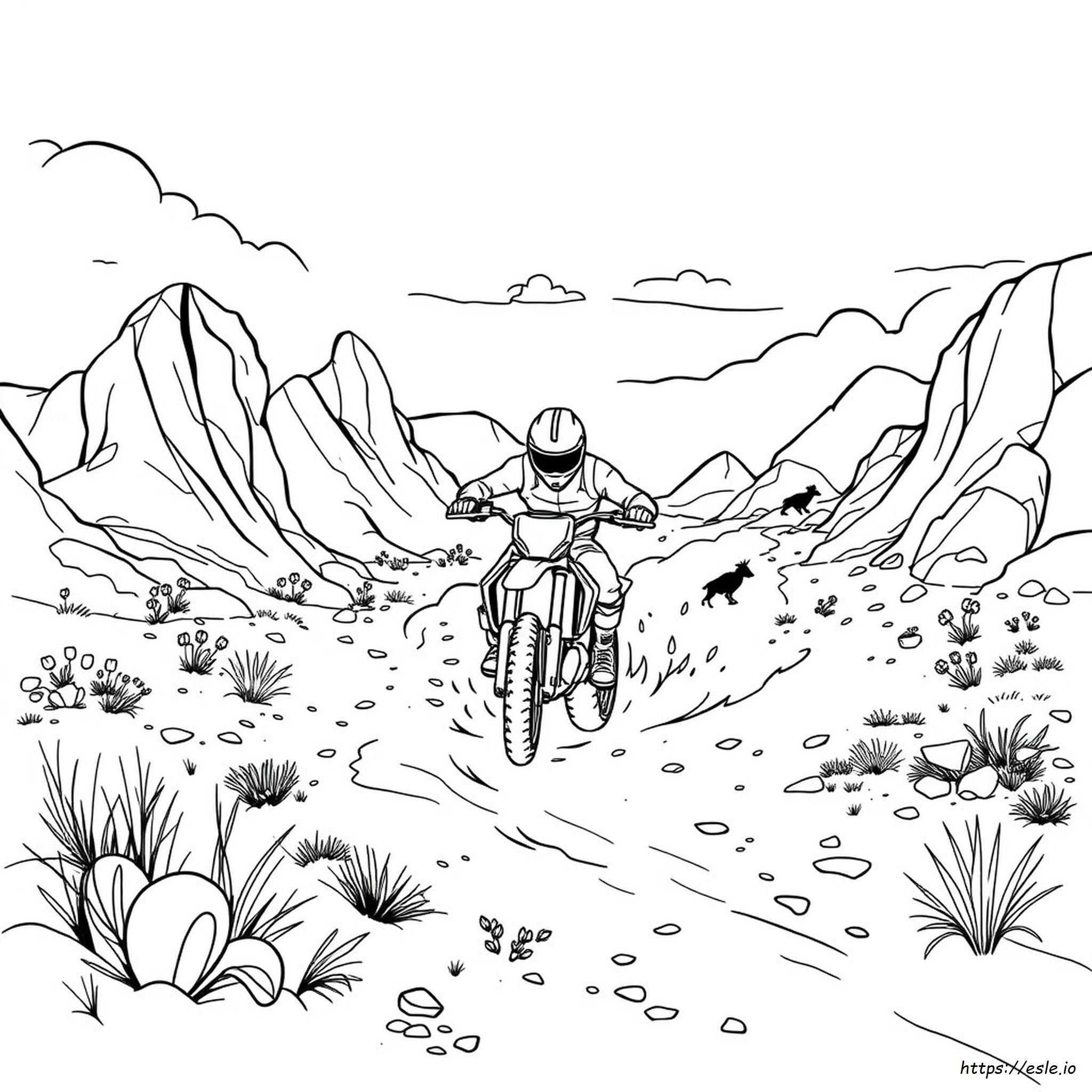 Dirt Bike Coloring Sheet