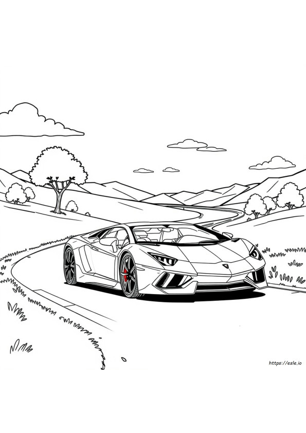 Aventador Coloring Page