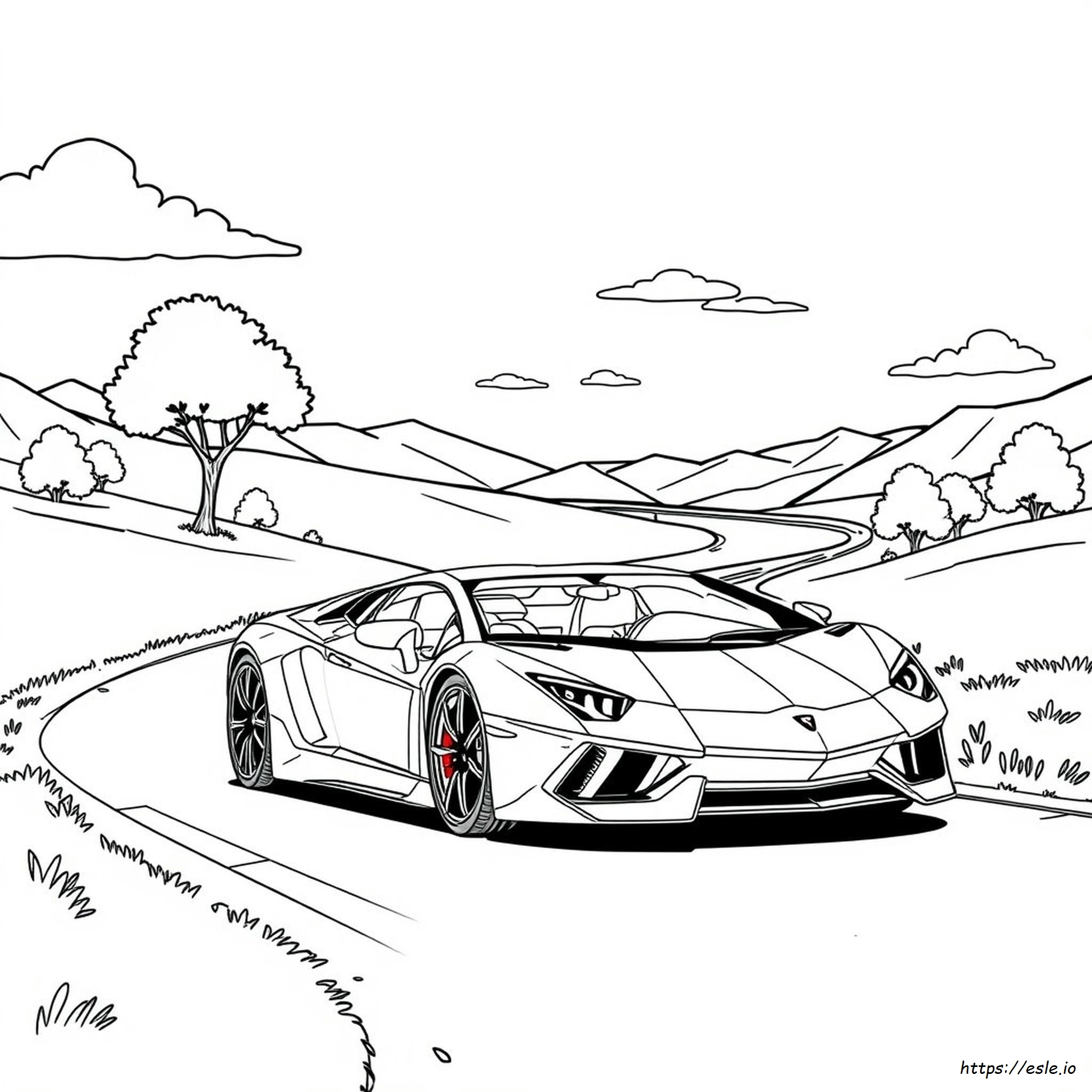 Aventador Coloring Page