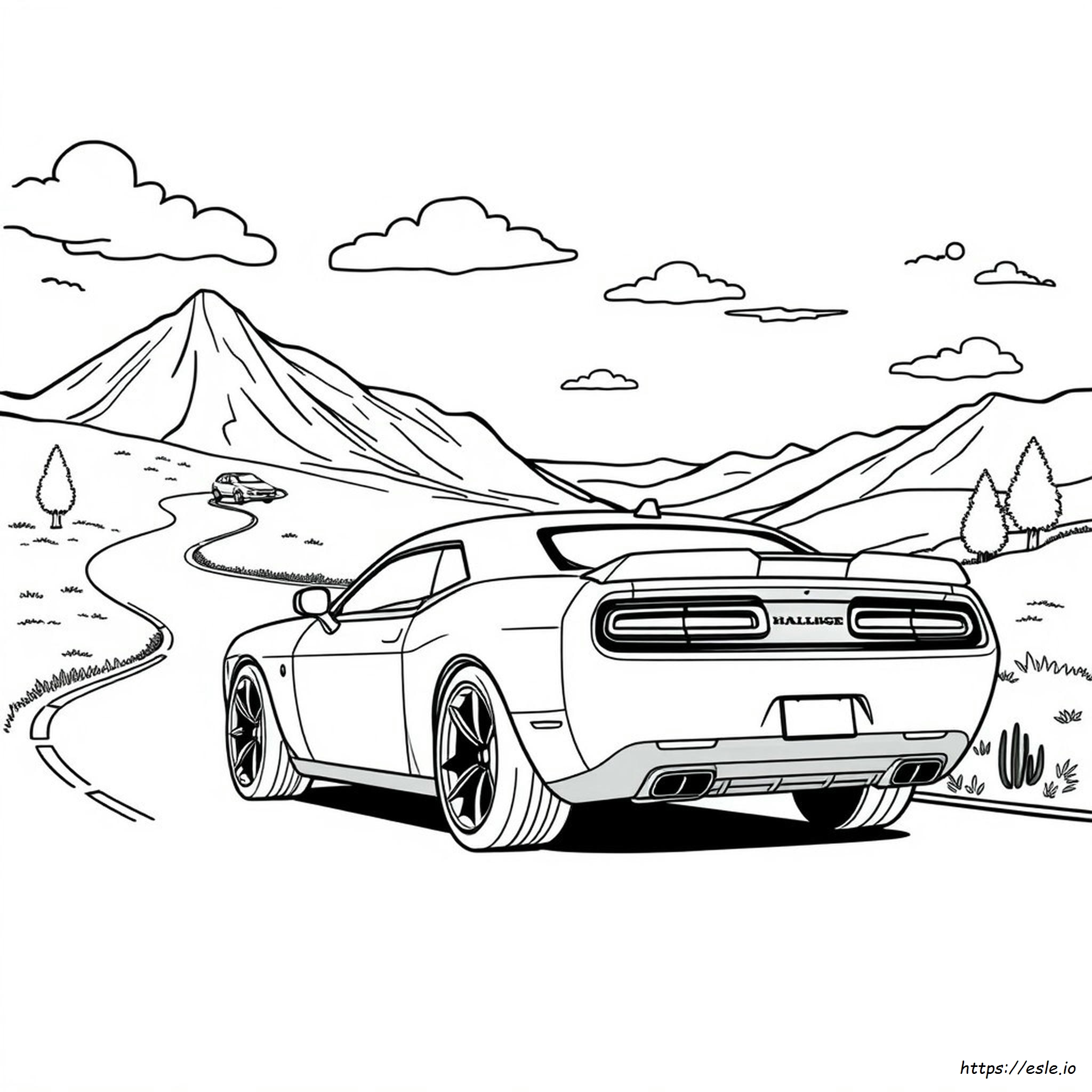 Dodge Challenger Hellcat Coloring Page Dodge Challenger Hellcat Coloring Page