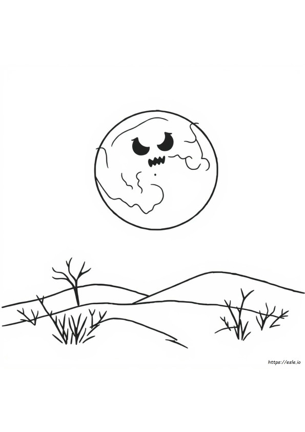 Luna Spettrale Disegni Da Colorare