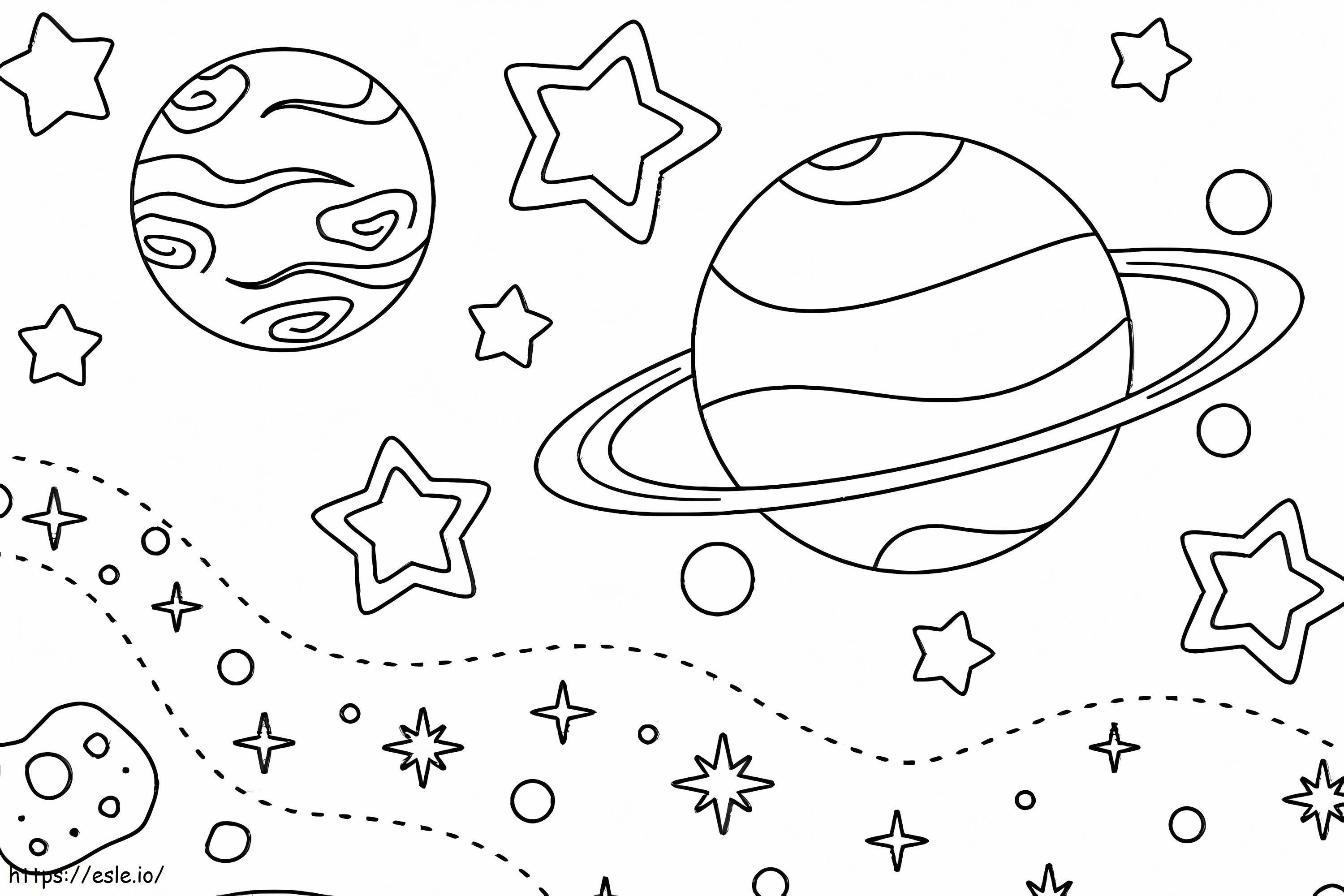 Space Printable coloring page