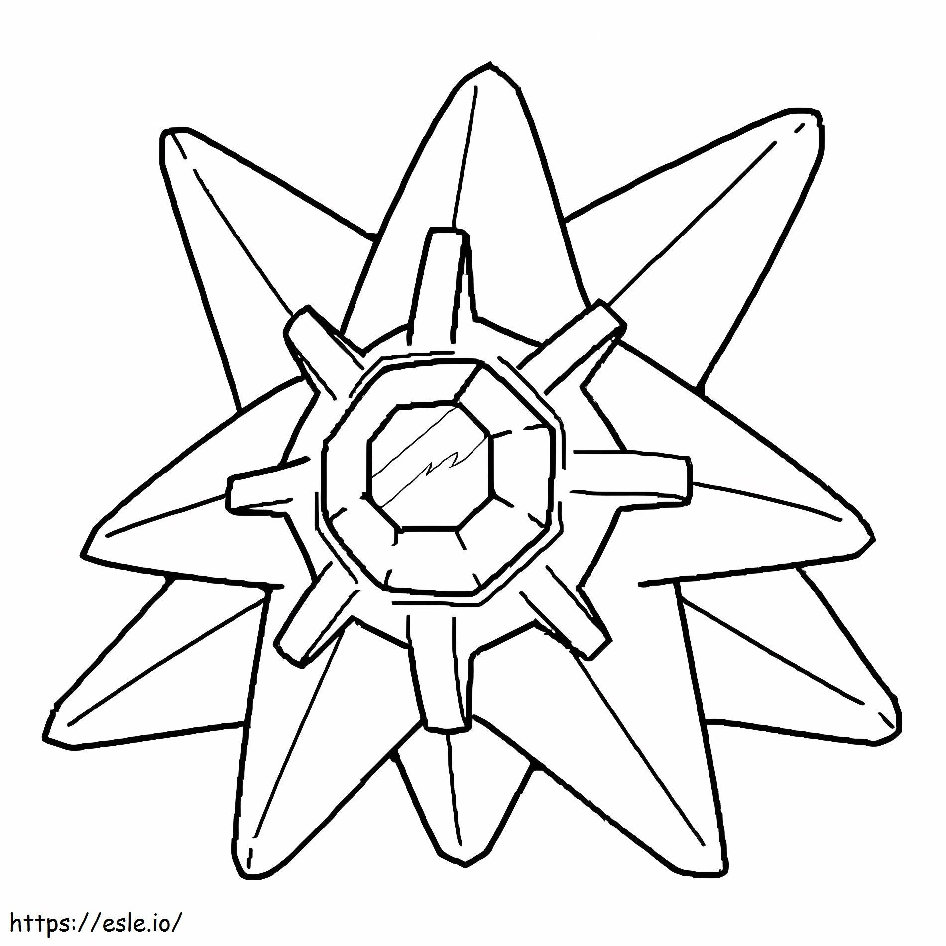 Printable Starmie coloring page